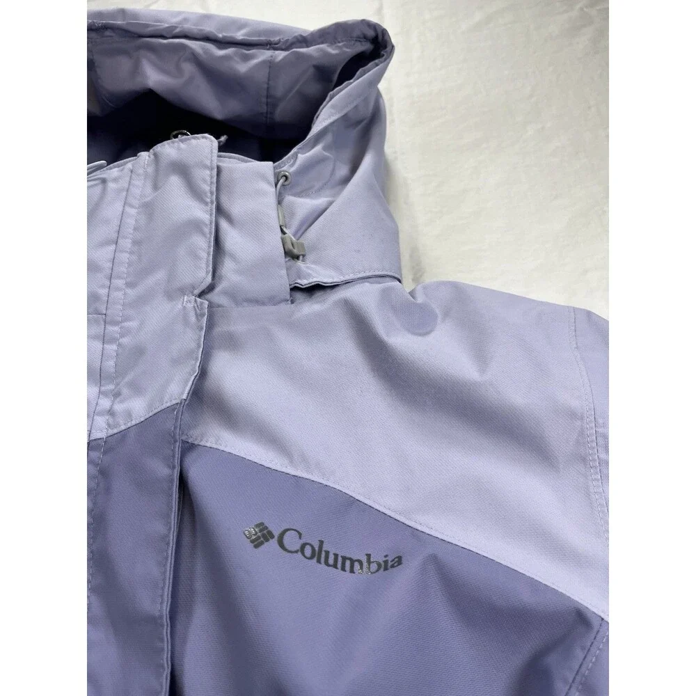 Columbia Bugaboo II Womens Large 3-in-1 Fleece Interchange Jacket Purple Coat